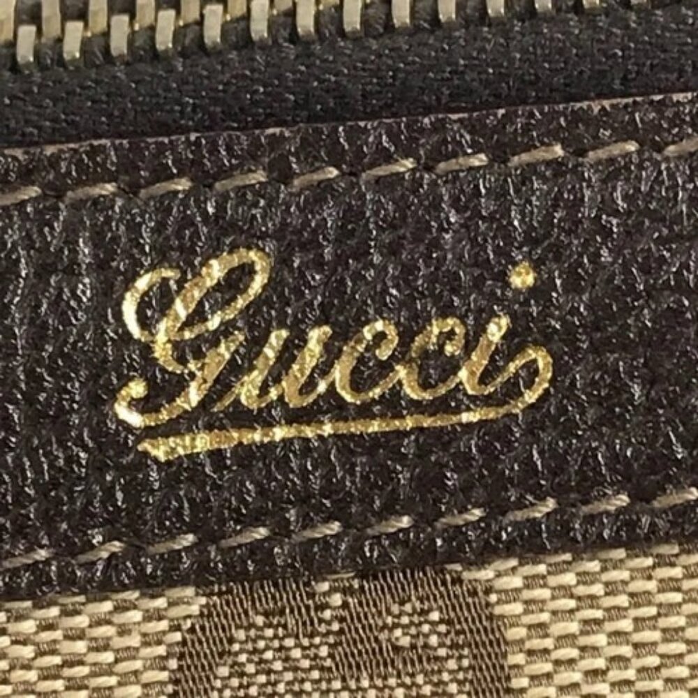 GUCCI 141471 GG Handbag Tote Bag Shoulder Bag GGCanvas/Leather Beige/Dark brown - Picture 11 of 16